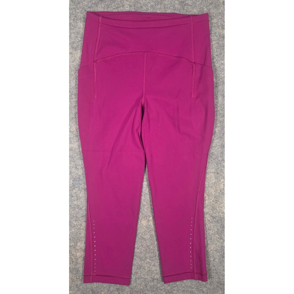 Lululemon Swift Speed Fast Free High-Rise Crop Purple Magenta Leggings Size 8